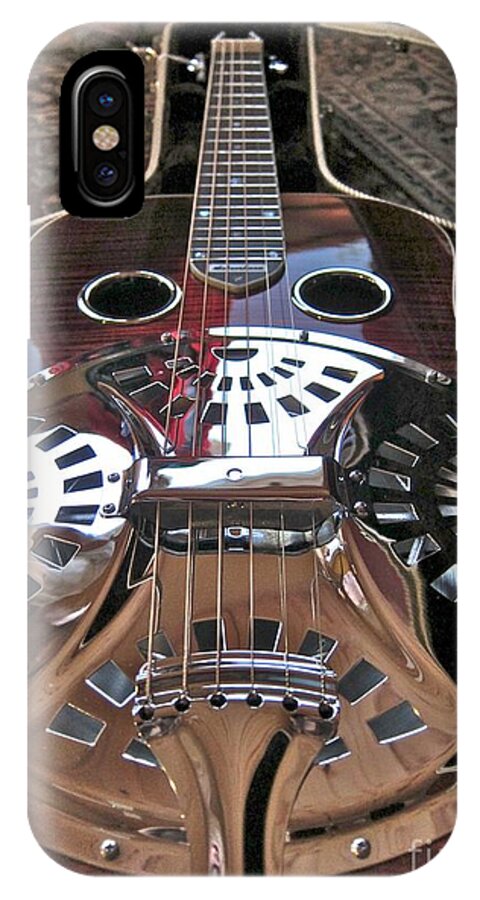 Six String Guitar iPhone X Case featuring the photograph New 6 String Guitar by Kathryn Barry