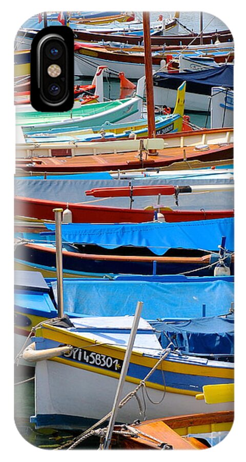 Nice France Harbor Boats iPhone X Case featuring the photograph Nice Boats by Suzanne Oesterling