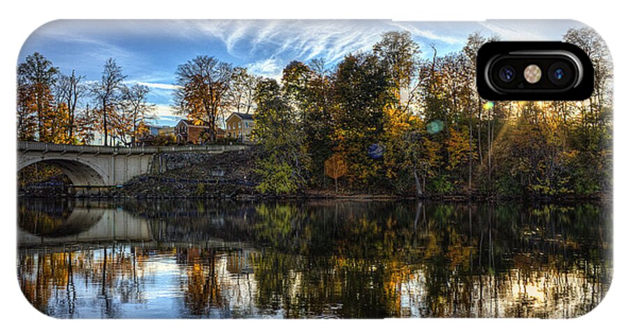 Hdr iPhone X Case featuring the photograph Niles Reflections by Scott Wood