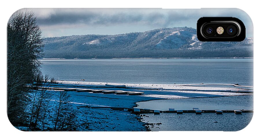 Lake Almanor iPhone X Case featuring the photograph North Shore Winter Blues by Jan Davies