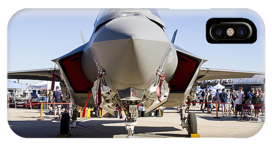 Aviation iPhone X Case featuring the photograph Nose to Nose with an F-35 by Jim Moss