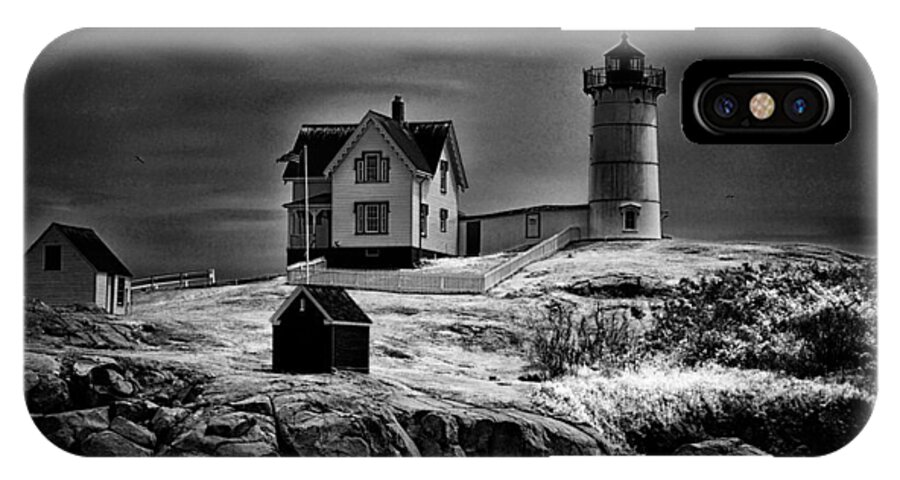 Nubble iPhone X Case featuring the photograph Nubble Night by Tricia Marchlik