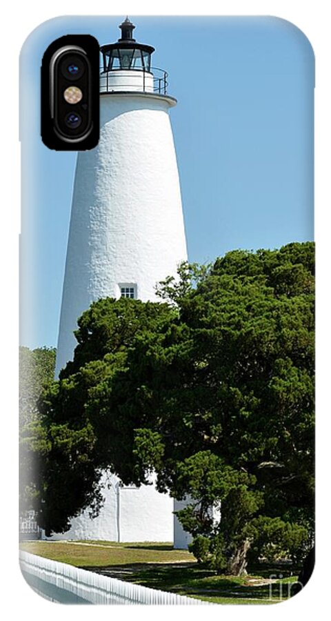 Lighthouse iPhone X Case featuring the photograph Ocracoke Island Light by Mel Steinhauer