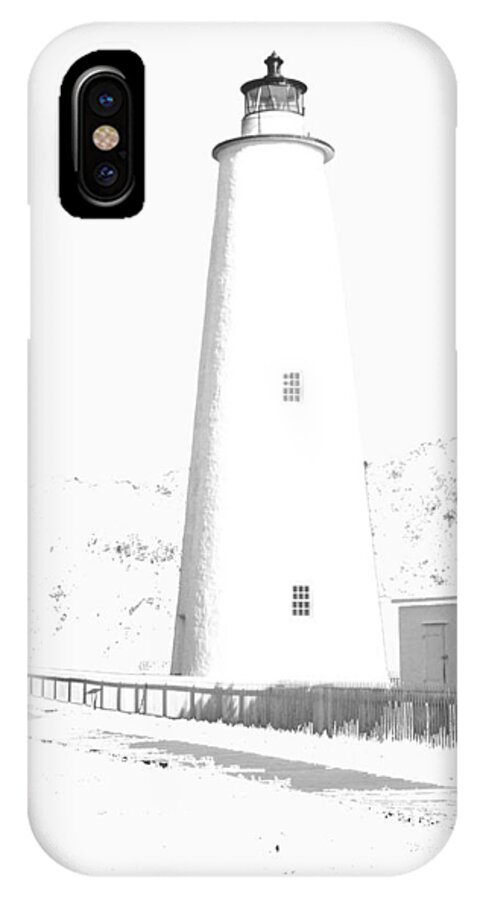 Ocracoke Island iPhone X Case featuring the photograph Ocracoke Lighthouse by Jim Dollar