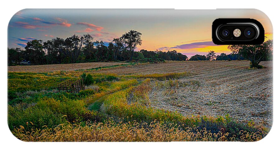 Sunset iPhone X Case featuring the photograph October Evening on the Farm by William Jobes