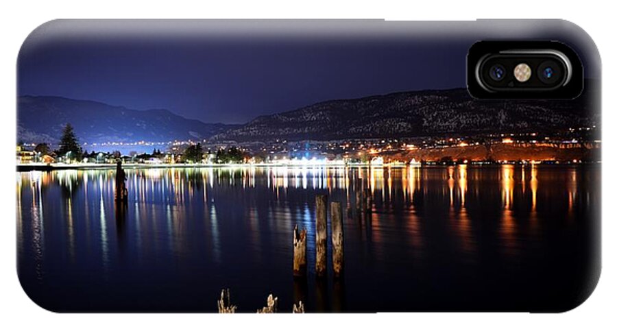 Night iPhone X Case featuring the photograph Okanagan Lake at Night by Guy Hoffman