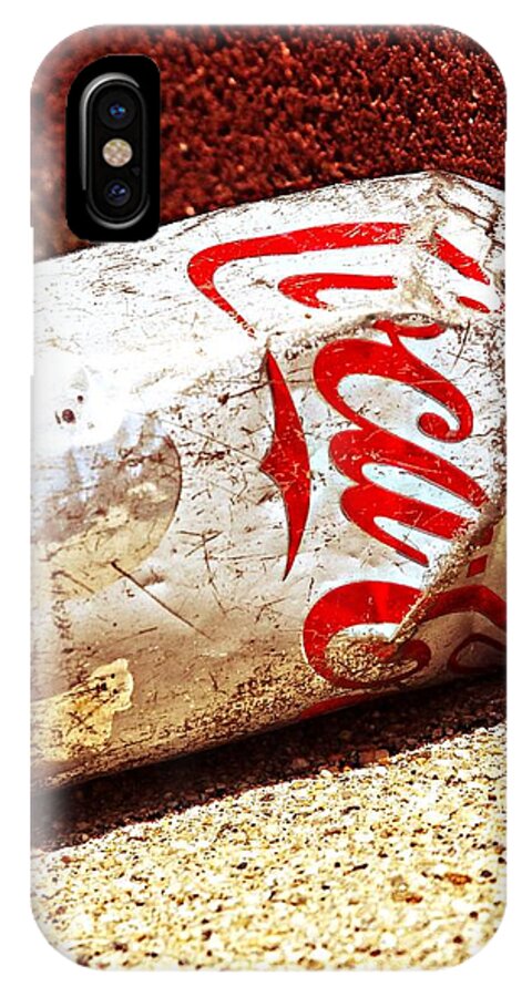 Coke iPhone X Case featuring the photograph Old Coke Can by Michael Hope
