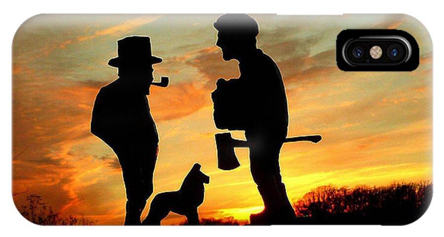 Canada iPhone X Case featuring the photograph Old Friends Converge at Dusk by Larry Trupp
