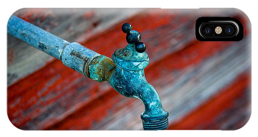 Water iPhone X Case featuring the photograph Old Water Valve by Chad Rowe