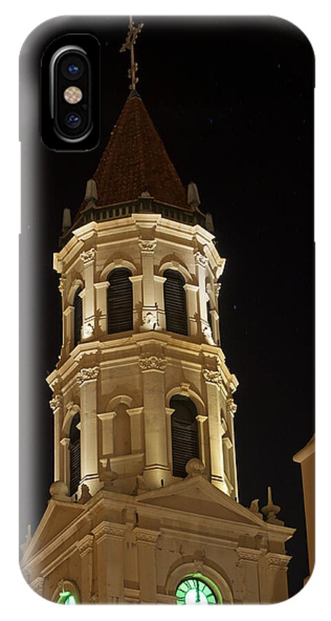 Scenery iPhone X Case featuring the photograph Oldest City Clock Tower by Kenneth Albin