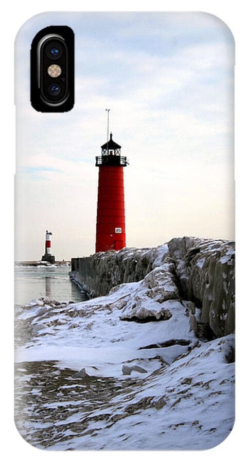 Winter iPhone X Case featuring the photograph On A Cold Winter's Morning by Kay Novy