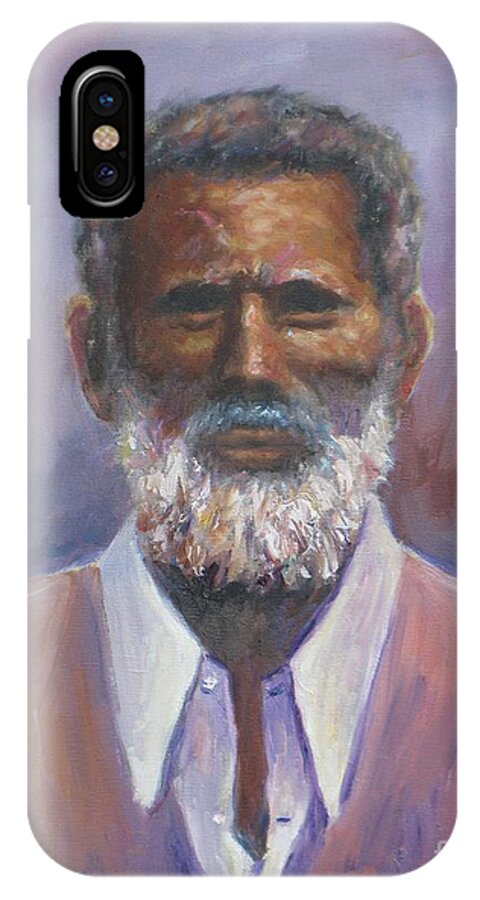 Painting Of Onesimos Nasib iPhone X Case featuring the painting Onesimos Nasib by Samuel Daffa