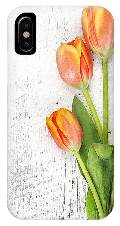 Tulip iPhone X Case featuring the photograph Orange Tulips by Stephanie Frey