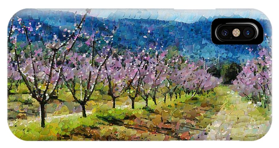 Orchard iPhone X Case featuring the digital art Orchard views by Fran Woods