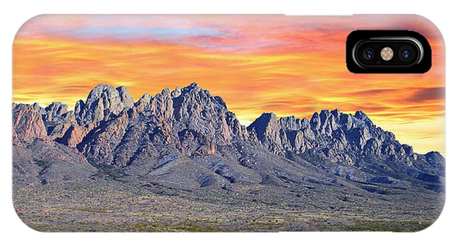 Sun iPhone X Case featuring the photograph Organ Mountain Sunrise by Jack Pumphrey