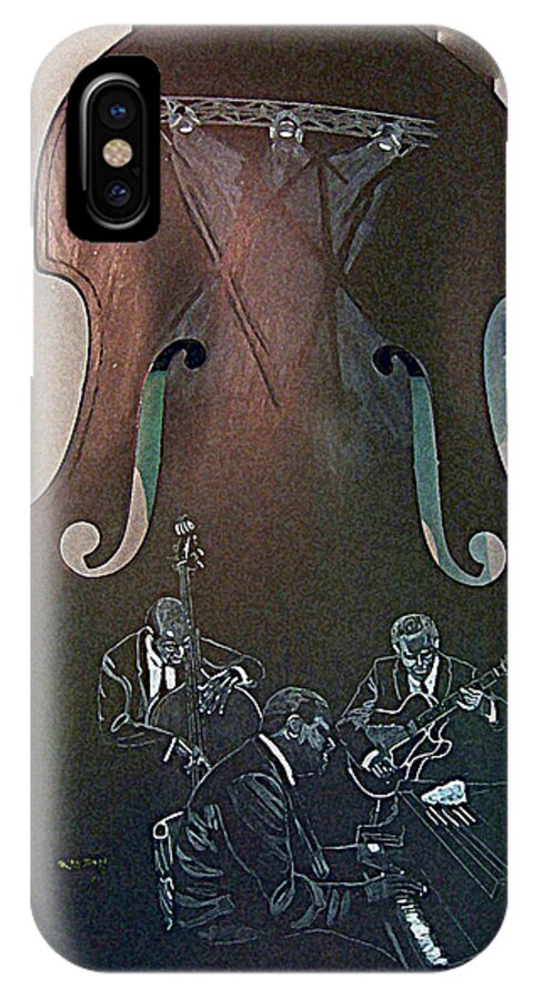 Oscar Peterson iPhone X Case featuring the painting Oscar Peterson Trio by Richard Le Page