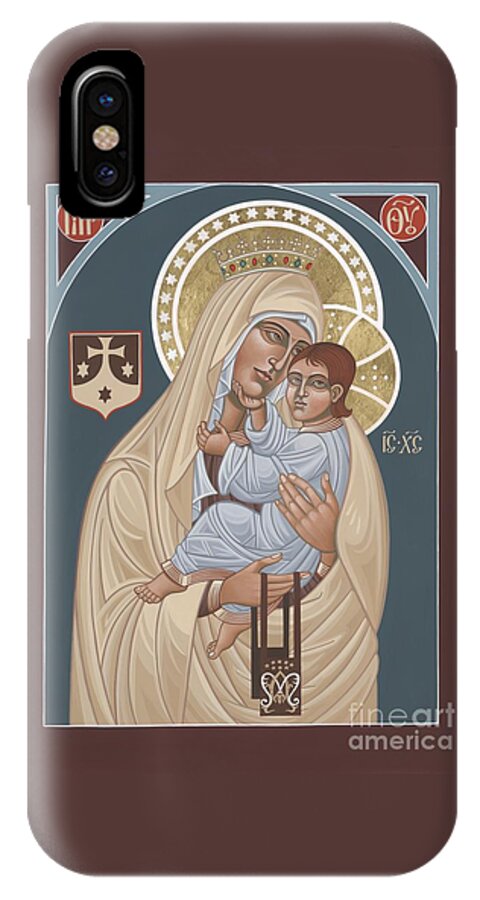 Our Lady Of Mt. Carmel Was Commissioned By The Church Of Mt. Carmel In Brooklyn iPhone X Case featuring the painting Our Lady of Mt. Carmel 255 by William Hart McNichols