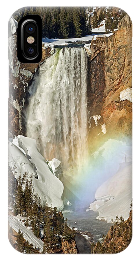 Lower Falls iPhone X Case featuring the photograph Over the Rainbow by Sandy Sisti
