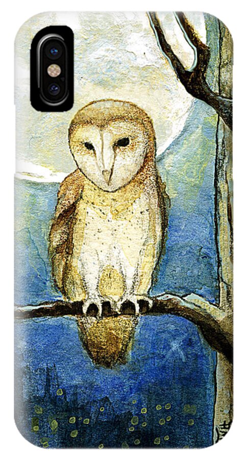 Owls iPhone X Case featuring the painting Owl Moon by Terry Webb Harshman