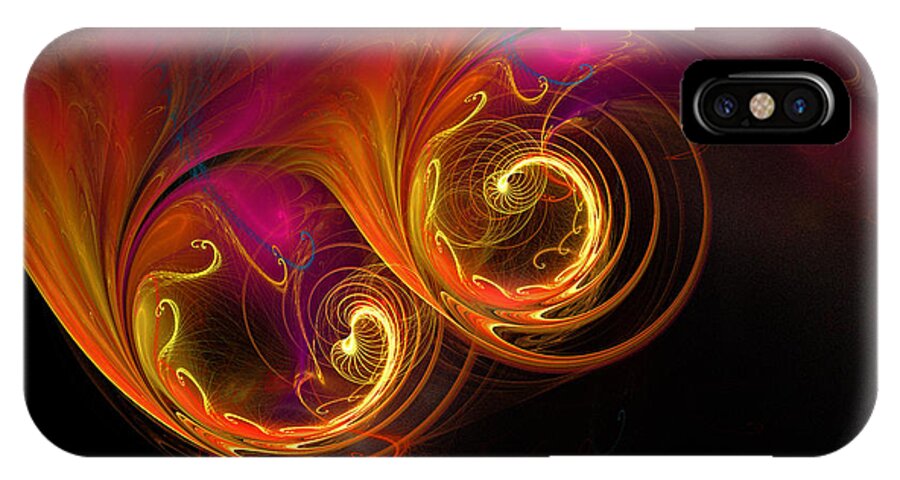 Fractal iPhone X Case featuring the digital art Painting With Light by Richard Stedman