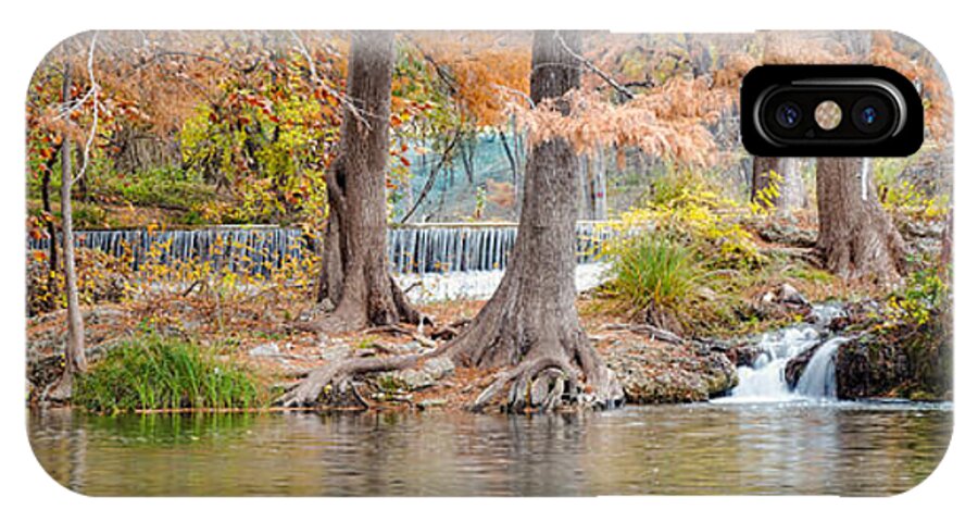 Guadalupe River iPhone X Case featuring the photograph Panorama of Guadalupe River in Hunt Texas Hill Country by Silvio Ligutti