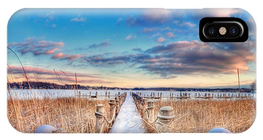 Path iPhone X Case featuring the photograph Panoramic Crooked Lake by Jenny Ellen Photography