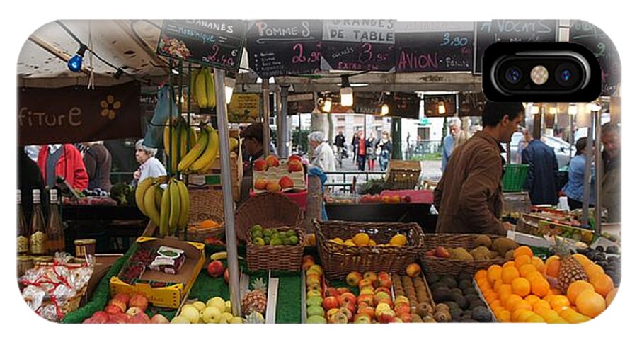 Paris iPhone X Case featuring the photograph Paris Fruit Market by Kristine Bogdanovich
