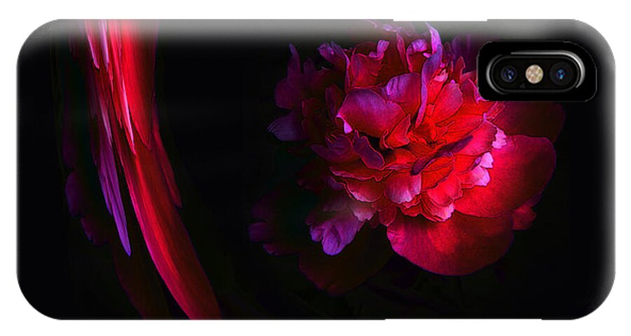 Paeony iPhone X Case featuring the photograph Parrot and Paeony Illusion by Stephanie Grant