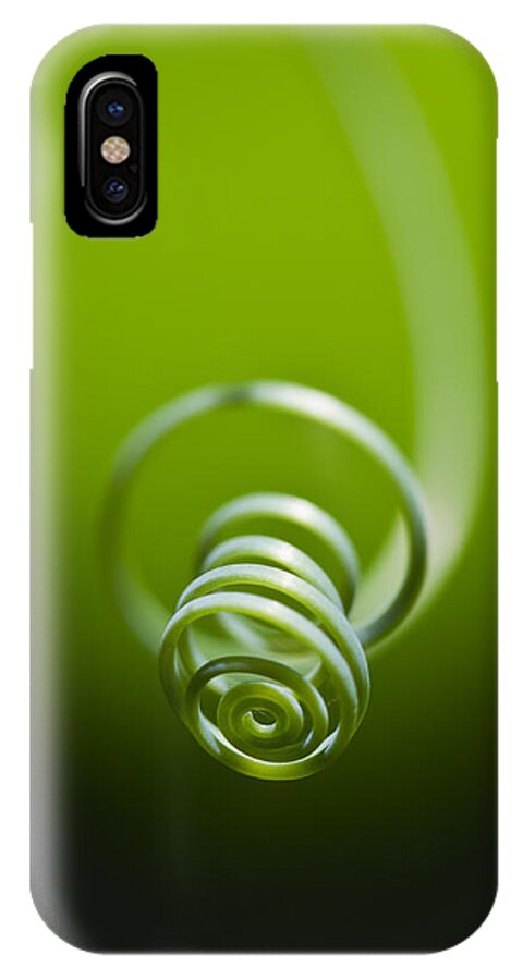 Vine iPhone X Case featuring the photograph Passionflower Tendril by Steven Schwartzman