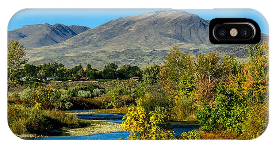 Emmett iPhone X Case featuring the photograph Payette River And Squaw Butte by Robert Bales