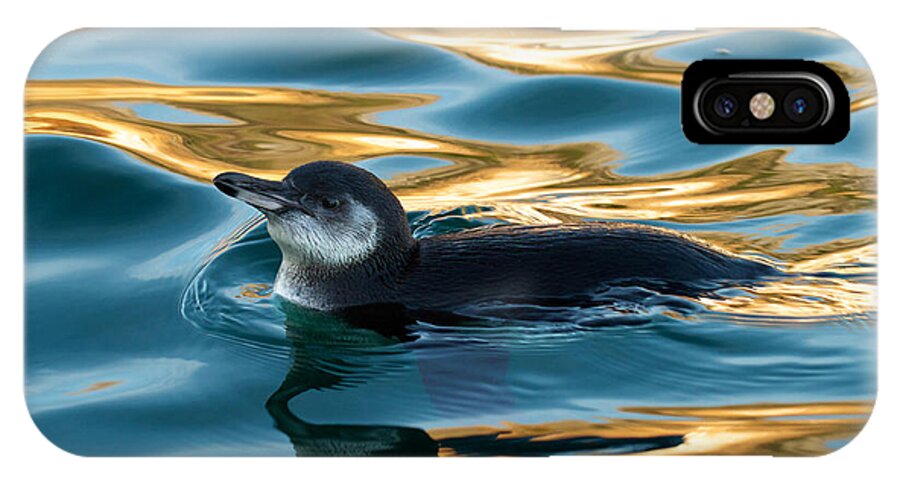 Galapagos Islands iPhone X Case featuring the photograph Penguin Watercolor 2 by David Beebe