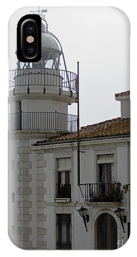 Spain iPhone X Case featuring the photograph Peniscola lighthouse by Rod Jones
