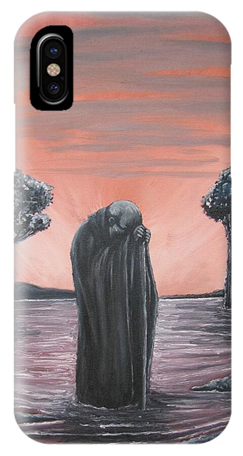 Perils Of Perdition iPhone X Case featuring the painting Perils Of Perdition by Michael TMAD Finney