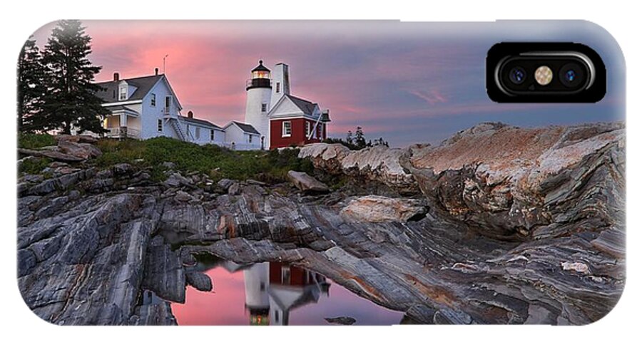 Premaquid iPhone X Case featuring the photograph Permaquid Lighthouse by Daniel Behm