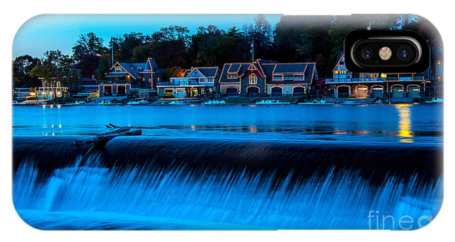 Boathouse Row iPhone X Case featuring the photograph Philadelphia Boathouse Row at Sunset by Gary Whitton