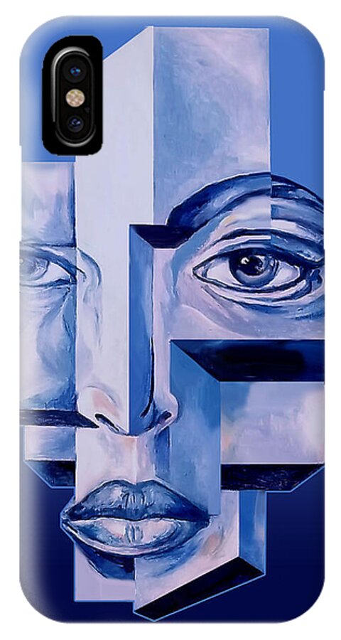 Pieces Of A Man iPhone X Case featuring the painting Pieces of A Man by Lloyd DeBerry
