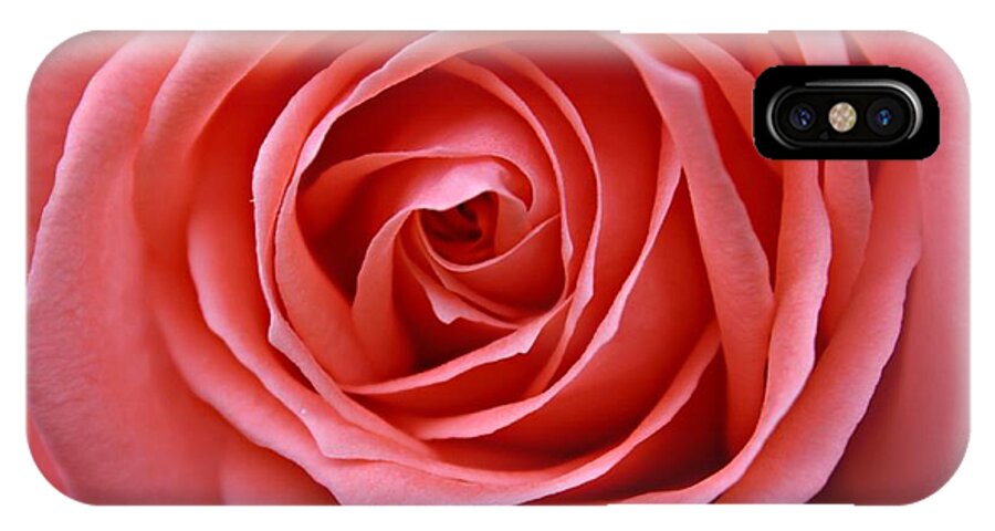 Pink Rose iPhone X Case featuring the photograph Pink Desire by Clare Bevan