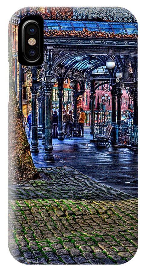 The Pergola iPhone X Case featuring the photograph Pioneer Square in Seattle by David Patterson
