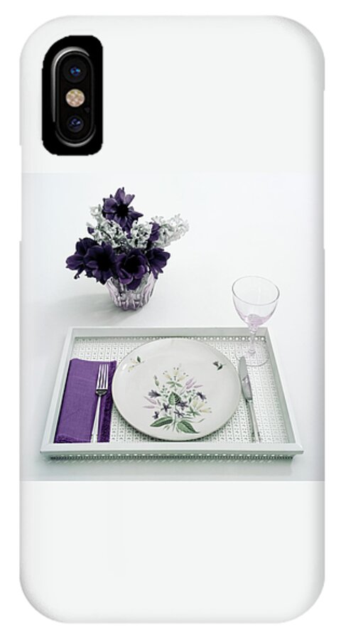 Place Setting With With Flowers iPhone X Case