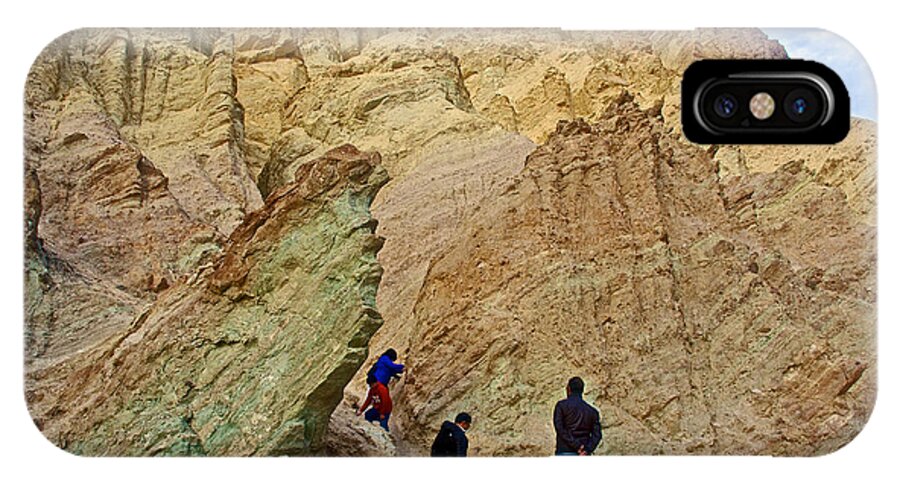 Places To Climb In Golden Canyon In Death Valley National Park iPhone X Case featuring the photograph Places to Climb in Golden Canyon in Death Valley National Park-California by Ruth Hager