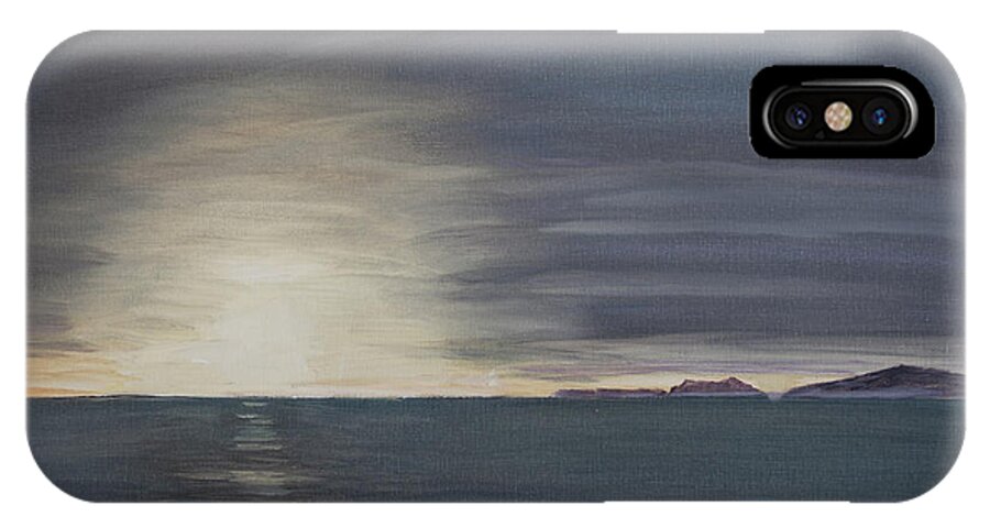 Surf iPhone X Case featuring the painting Point Mugu Sunset by Ian Donley