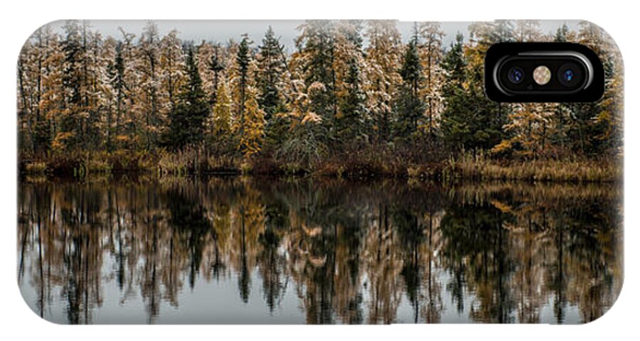 Tamarack iPhone X Case featuring the photograph Pond Reflections by Paul Freidlund