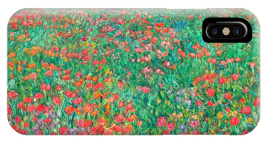 Poppy iPhone X Case featuring the painting Poppy View by Kendall Kessler