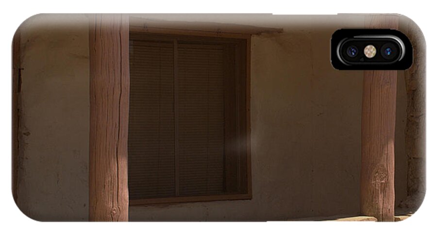  iPhone X Case featuring the photograph Porch of Pueblo Home by James Gay