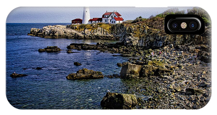 Bay iPhone X Case featuring the photograph Portland Headlight 37 Oil by Mark Myhaver
