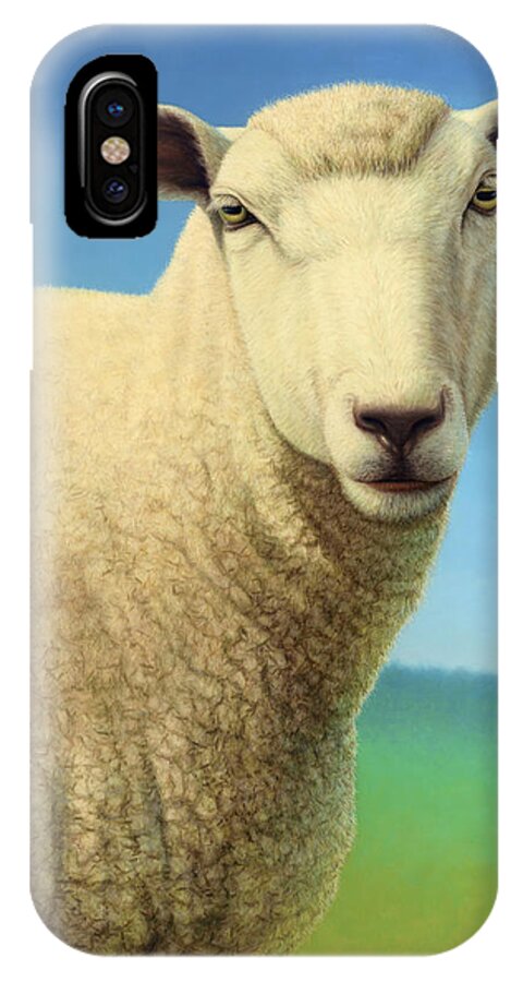 #faatoppicks iPhone X Case featuring the painting Portrait of a Sheep by James W Johnson