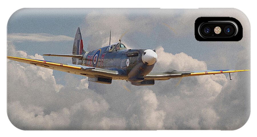 Aircraft iPhone X Case featuring the digital art Portrait of an Icon by Pat Speirs