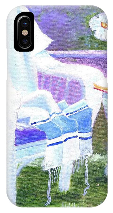Prayer iPhone X Case featuring the painting Prayer Chair by Kathleen Luther