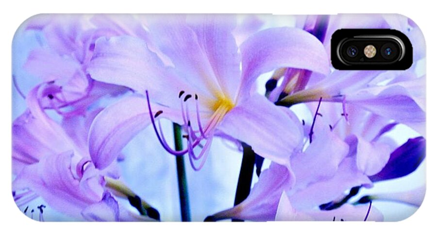 Photo iPhone X Case featuring the photograph Purple Lily Bouquet by Marsha Heiken