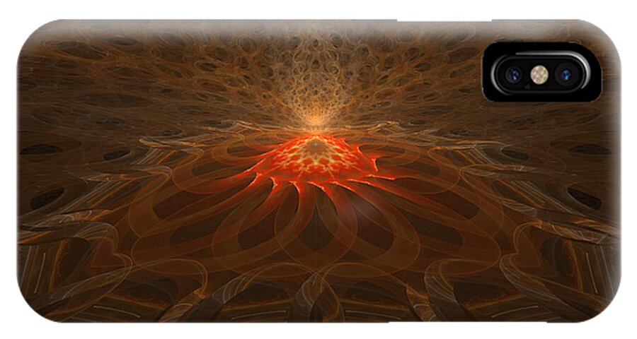 Fractal iPhone X Case featuring the digital art Pyre by Gary Blackman